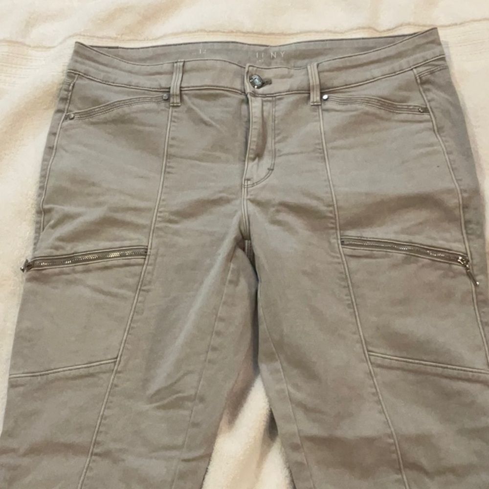 White House Black Market, Skinny Ankle Jeans with zip pocket on Thigh